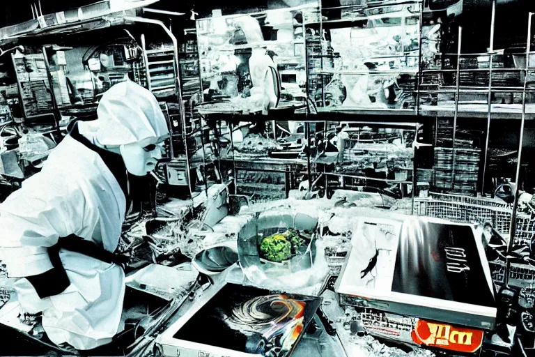 Prompt: fractal man, cookbook photo, in 1 9 9 5, y 2 k cybercore, industrial photography, still from a ridley scott movie