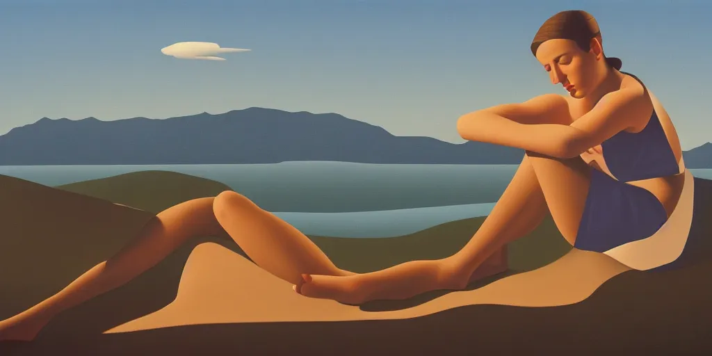 Image similar to loneliness, summer evening, kenton nelson