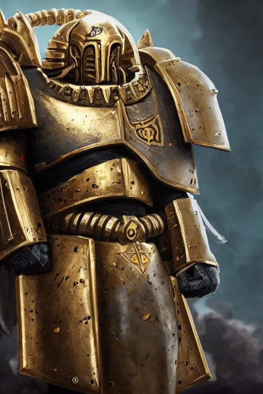 Image similar to armor portrait heros warhammer 4 0 k horus heresy fanart - the primarchs emperor by johannes helgeson animated with vfx concept artist & illustrator global illumination ray tracing hdr fanart arstation zbrush central hardmesh 8 k octane renderer comics stylized