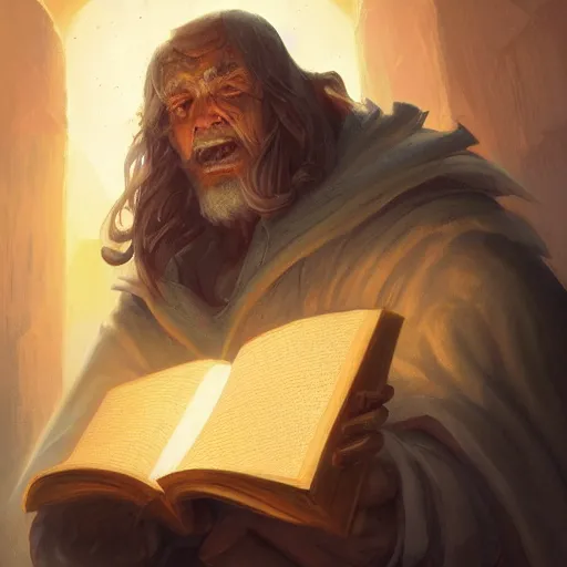 Image similar to a detailed portrait of a ghost wizard holding an ancient book, by justin gerard and greg rutkowski, digital art, realistic painting, dnd, dungeons & dragons, character design, trending on artstation