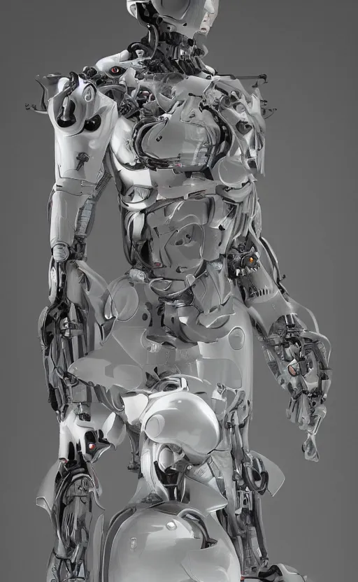 Prompt: sci - fi, human - robot concept, high definition, biorobot