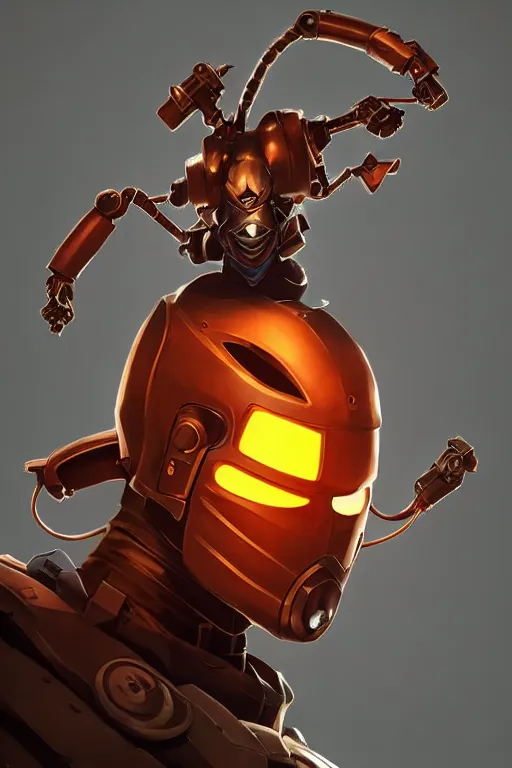 Image similar to epic mask helmet robot ninja portrait stylized as fornite style game design fanart by concept artist gervasio canda, behance hd by jesper ejsing, by rhads, makoto shinkai and lois van baarle, ilya kuvshinov, rossdraws global illumination radiating a glowing aura global illumination ray tracing hdr render in unreal engine 5