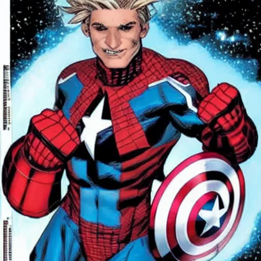 Image similar to xqc in a marvel comic book