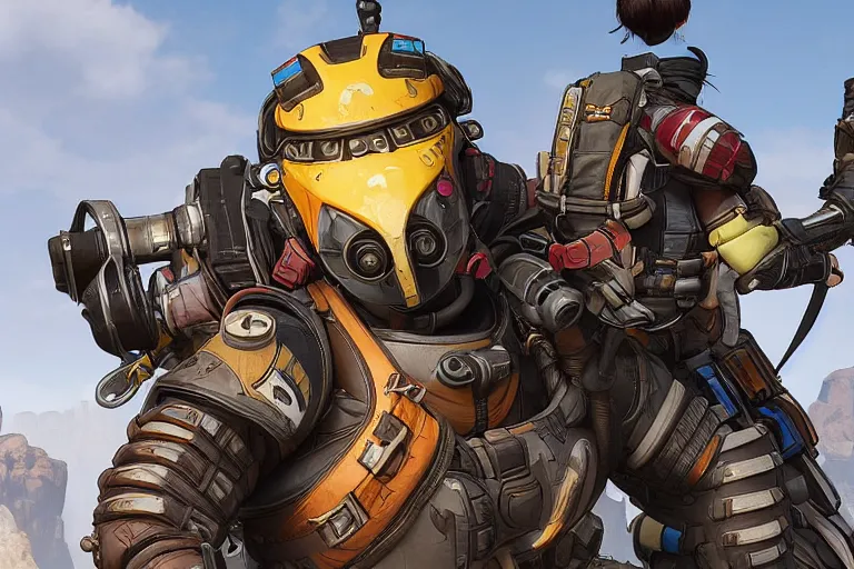 Image similar to pathfinder from apex legends