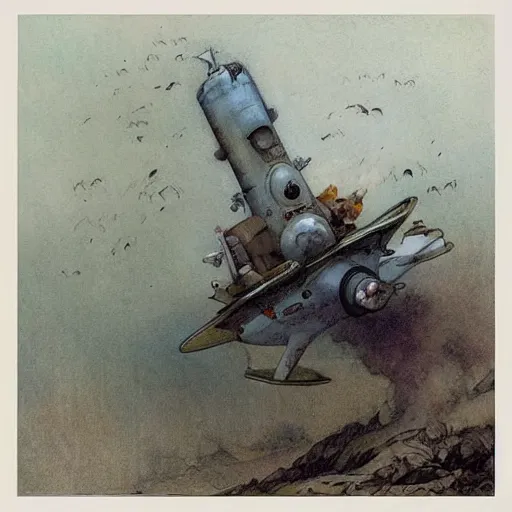 Image similar to (((((((((((retro rocketship))))))))))) . muted colors. by Jean-Baptiste Monge !!!!!!!!!!!!!!!!!!!!!!!!!!!!!!!!!!!!!!!!