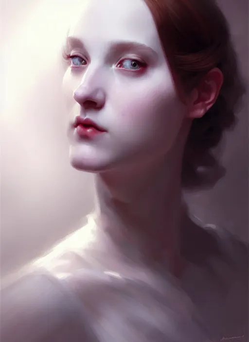 Image similar to character concept portrait of Alice in Wonderland, pale skin, intricate, elegant, digital painting, concept art, smooth, sharp focus, illustration, from Metal Gear, by Ruan Jia and Mandy Jurgens and William-Adolphe Bouguereau, Artgerm