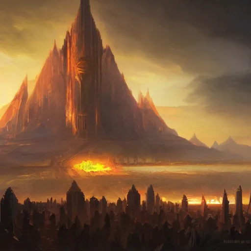 Image similar to A matte painting of Chandra Nalaar, Magic the Gathering art, art by greg rutkowski