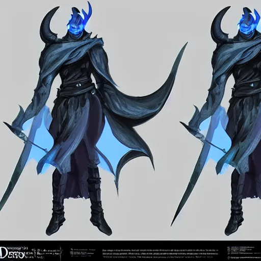 D&D character concept art of a cloaked tiefling, | Stable Diffusion ...