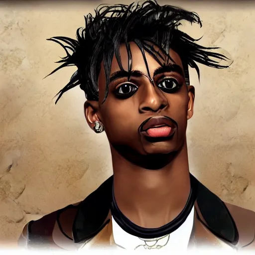 Image similar to playboi carti in steampunk style digital art 4 k the detailed super realistic