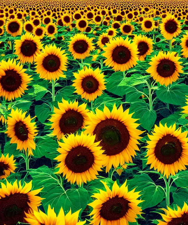 Prompt: sunflower garden, heavenly, sun rays, intricate, colorful, highly detailed, digital painting, smooth, sharp focus, illustration