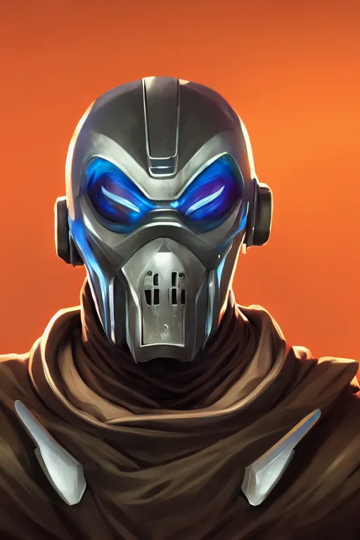 Image similar to epic mask helmet robot ninja portrait stylized as fornite style game design fanart by concept artist gervasio canda, behance hd by jesper ejsing, by rhads, makoto shinkai and lois van baarle, ilya kuvshinov, rossdraws global illumination radiating a glowing aura global illumination ray tracing hdr render in unreal engine 5