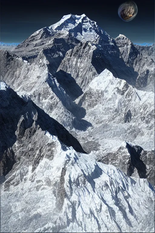 Prompt: The end of all known life, viewed from mount everest, digital artwork, 4k