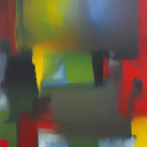 Image similar to painting by Gerhard Richter. high resolution high quality detailed