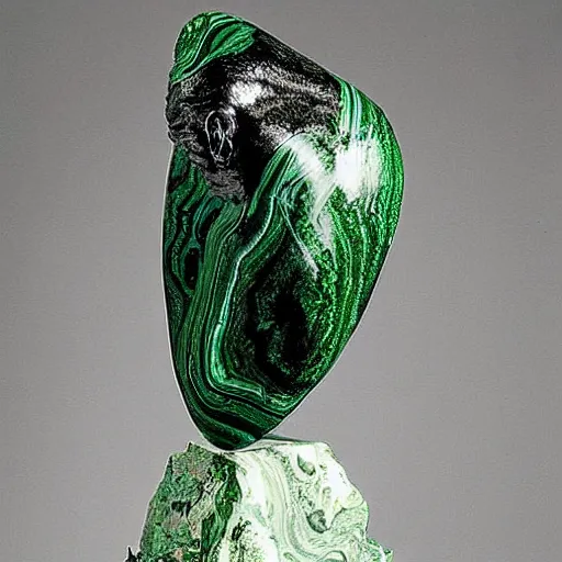 Image similar to malachite by arthur boyd, by hans baldung saturated, lines. a beautiful sculpture. i was born in a house with a million rooms, built on a small, airless world on the edge of an empire of light & commerce.