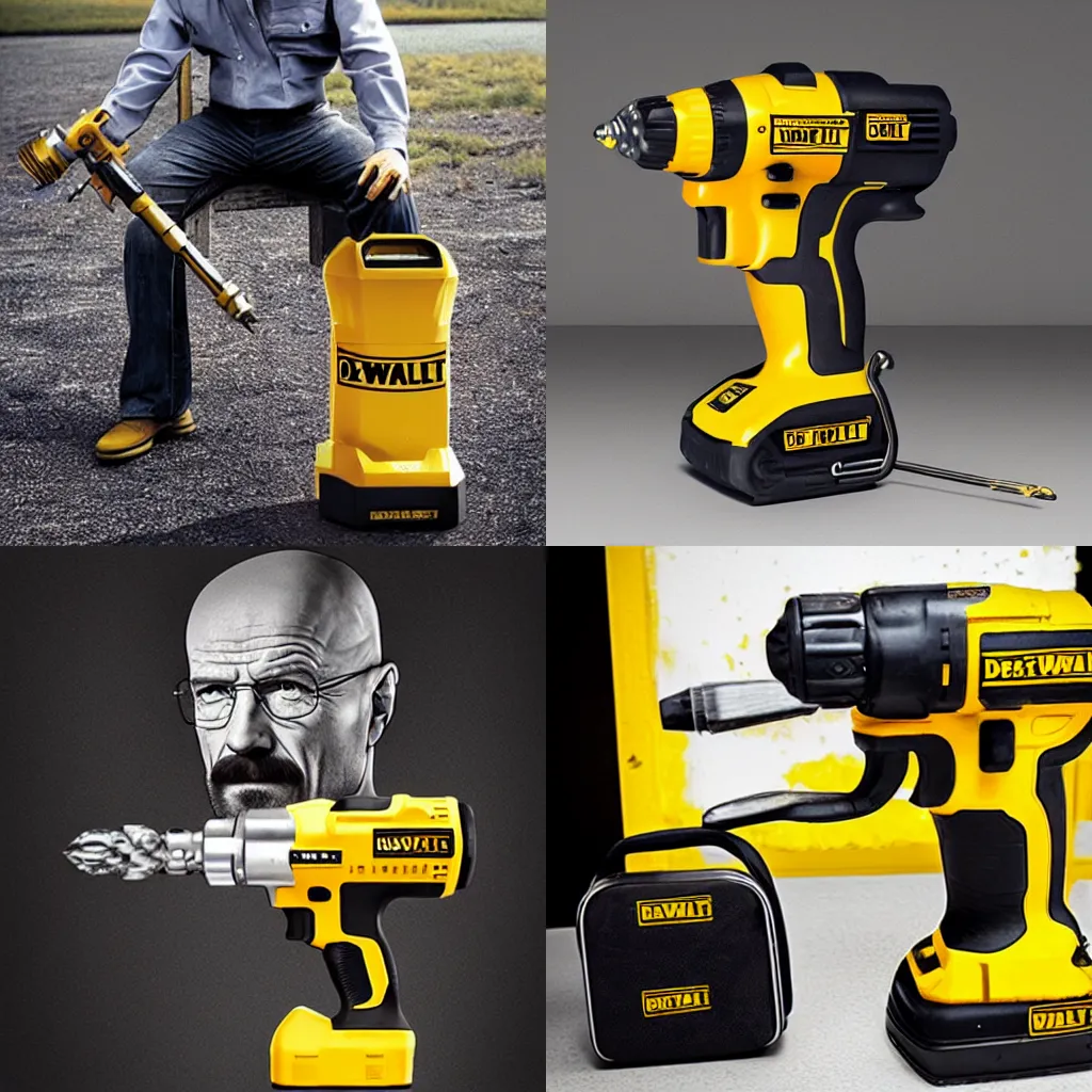 Prompt: Walter White if he was a DeWalt drill