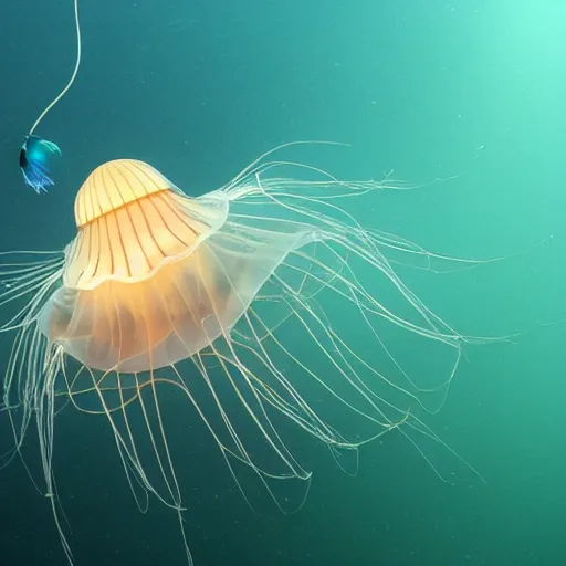 Image similar to An angel jellyfish