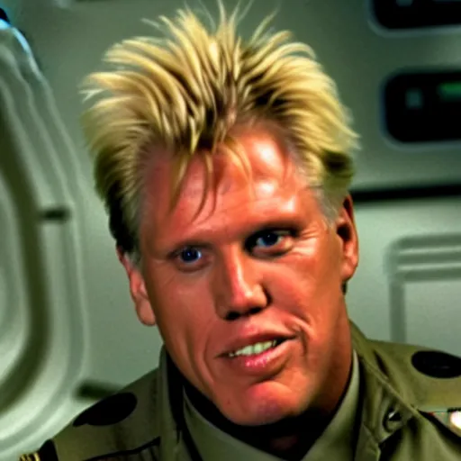Image similar to gary busey in starship troopers
