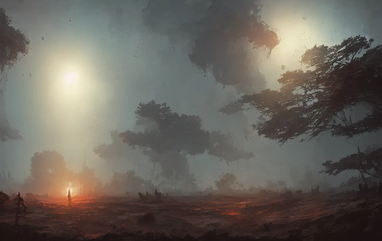 Image similar to A digital painting of scorched earth, by Ismail Inceoglu and Caspar David Friedrich, stunning, photorealistic, highly-detailed, 4k, ue5, light effect, rtx on, realistic, cinematic, IMAX quality, trending on artstation