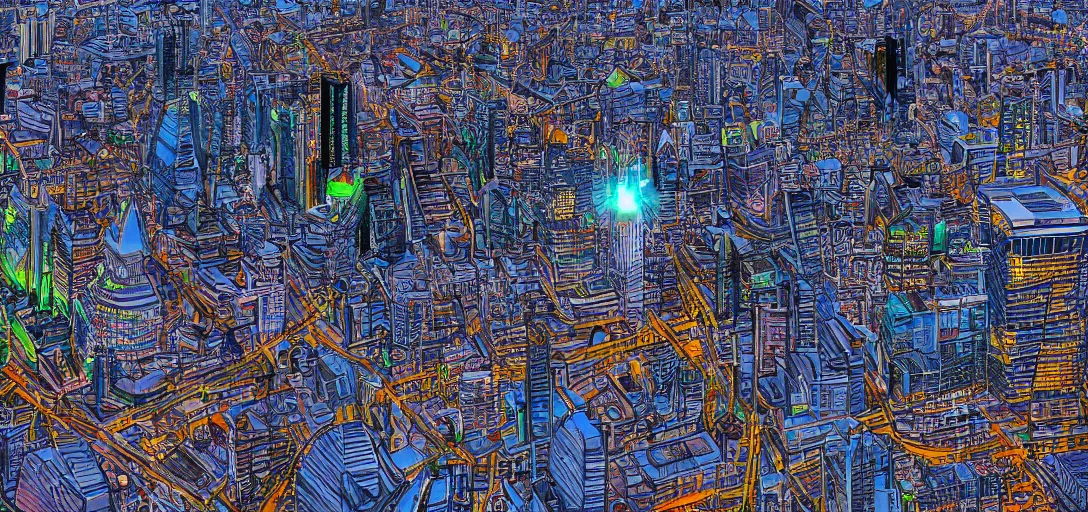 Image similar to Illuminati, cityscape, realistic, 8k, high detail, 10 bit colour, hdr