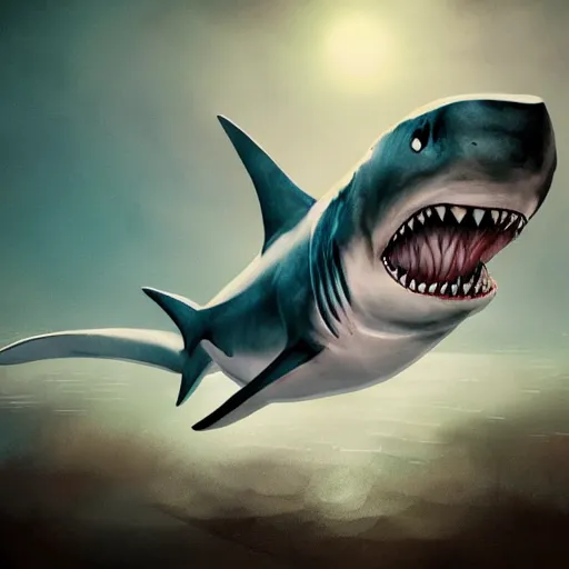 Prompt: shark tooth monster, artstation