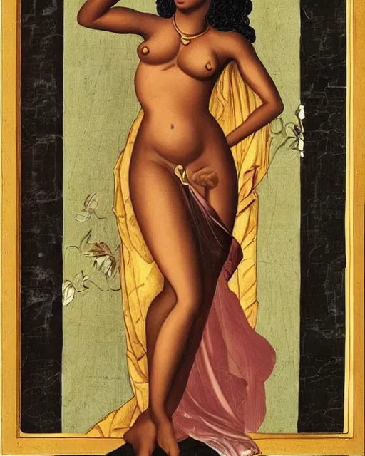 Prompt: aphrodite as a black woman