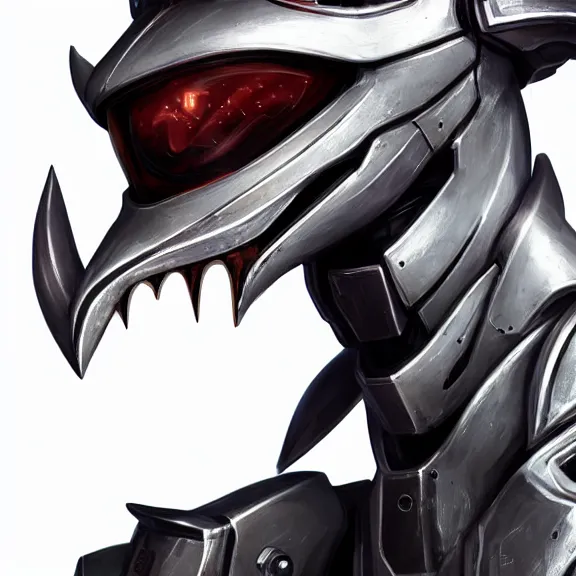 Image similar to close up headshot of a cute beautiful stunning anthropomorphic female robot dragon, with sleek silver metal armor, glowing OLED visor, facing the camera, looking at you, high quality maw open and about to eat you, food pov, the open maw being highly detailed and soft, highly detailed digital art, furry art, anthro art, sci fi, warframe art, destiny art, high quality, 3D realistic, dragon mawshot, maw art, pov furry art, furry mawshot, macro art, dragon art, Furaffinity, Deviantart, Eka's Portal, G6