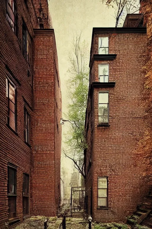 Prompt: (((((a ramshackle manhattan brick brownstone deep in the forest))))) by Kamil Murzyn!!!!!!!!!!!!!!!!!!!!!!!!!!!