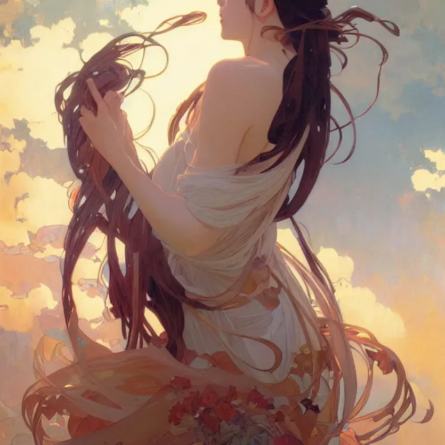 Prompt: absolutely, you are the best as it is, it will always be. oil painting, byross tran and alphonse mucha greg rutkowski makoto shinkai