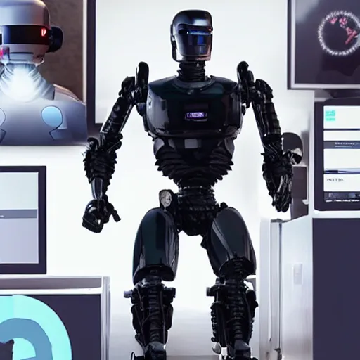 Image similar to instagram fact checker, robocop