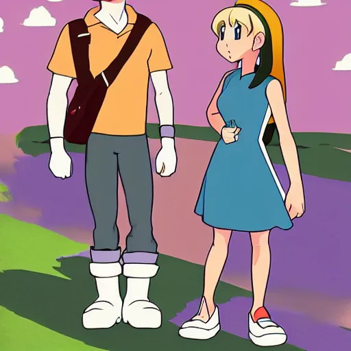 Image similar to Jessie and James from pokemon, ghibli style designed by Steve Jobs