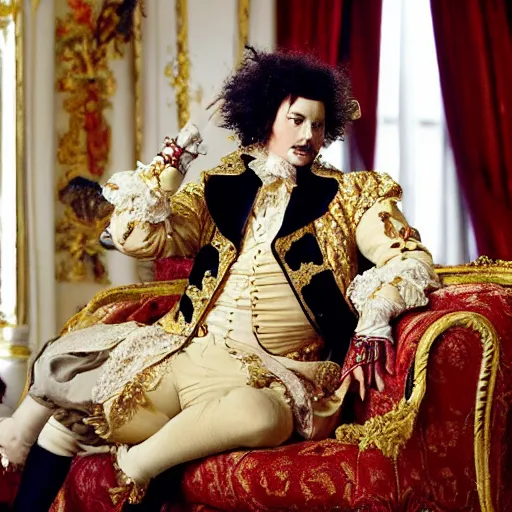 Prompt: johnny depp as king louis xv