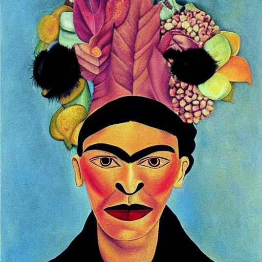 Prompt: !!!pareidolia!!! by Frida Kahlo