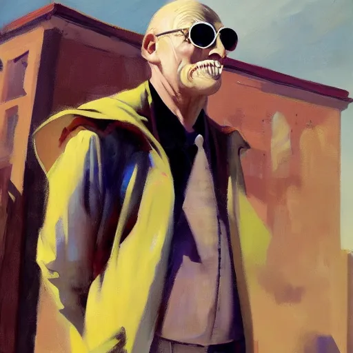 Prompt: greg manchess portrait painting of doctor eggman, medium shot, asymmetrical, profile picture, organic painting, sunny day, matte painting, bold shapes, hard edges, street art, trending on artstation, by huang guangjian and gil elvgren and sachin teng