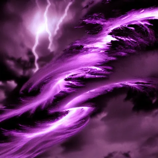 Image similar to photo of a purple tornado, digital art, beautiful dramatic lighting