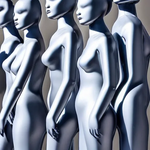 Prompt: melting plastic mannequins, photograph, hyperrealism, 4k, ultra quality