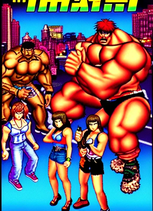 Prompt: hashsquatch the game, streets if rage style cover art