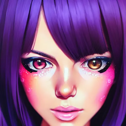 Image similar to a portrait of a beautiful victoria justice, glitter, art by ilya kuvshinov and wlop and and josan gonzalez, shikanosuke yagaki, mitsumayo, reivaille, digital art, highly detailed, intricate, sharp focus, trending on artstation hq, deviantart, pinterest, unreal engine 5, 4 k uhd image