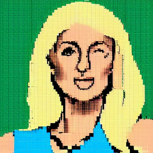 Image similar to Paris Hilton pixel art
