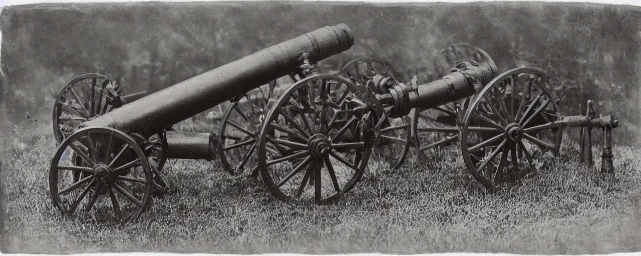 Image similar to 6 - pounder cannon made out of spaghetti, american civil war, tintype, small details, intricate, 5 0 mm, cinematic lighting, photography, wes anderson, film, kodachrome