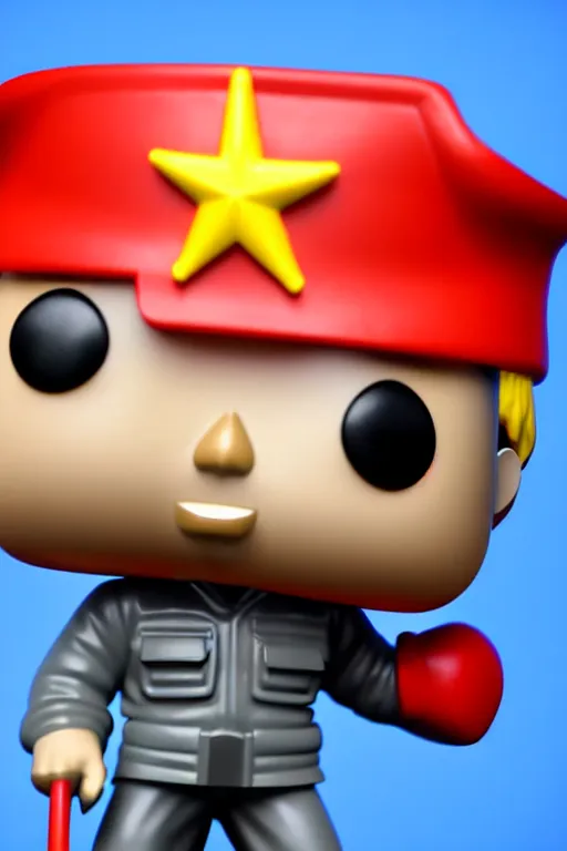 Image similar to 3 d render of funko pop figurine of the soviet union, realistic, photo, photorealistic, detailed, high quality, high resolution, lossless quality, lossless, 8 k, hdr, 4 k, 8 k resolution, 1 6 k resolution