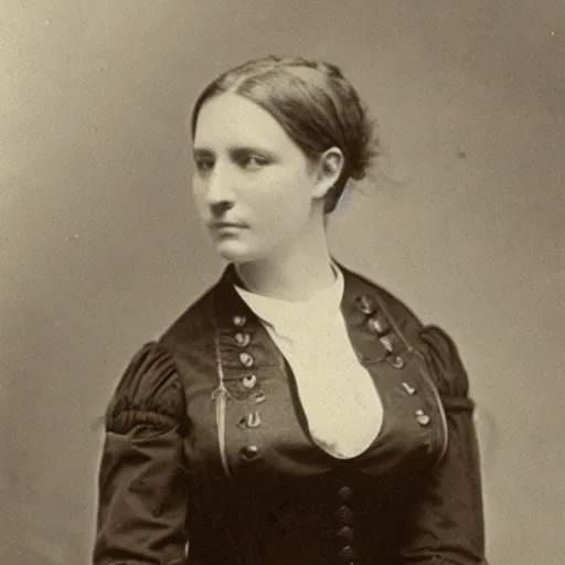 Image similar to 1 8 6 0 photograph of a female steampunk