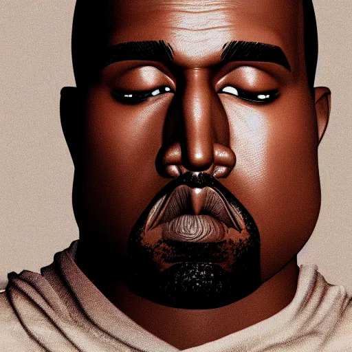 Image similar to kanye west face from the side, intricate, cgsociety, unreal engine, octane render, sharp focus, smooth, volumetric lighting, cinematic composition, artstation