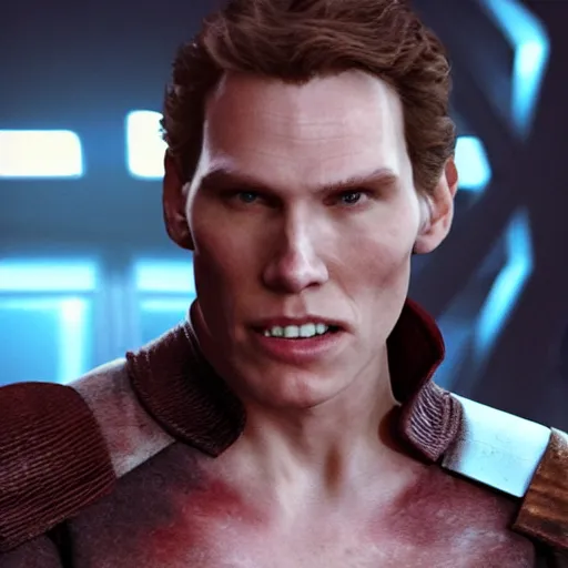 Prompt: Live Action Still of Jerma in Revenge of the Sith, real life, hyperrealistic, ultra realistic, realistic, highly detailed, epic, HD quality, 8k resolution, body and headshot, film still