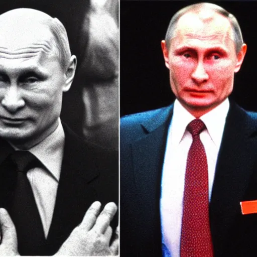 Image similar to Vladimir Putin and Andrei Chikatilo is the same person