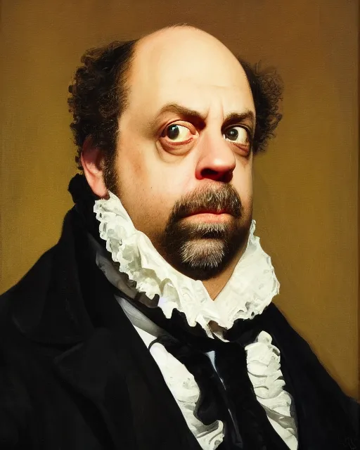 Image similar to upper body portrait of paul giamatti! as united states president andrwe jackson, 1 8 3 4, paul giamatti, official portrait, oil on canvas by anton otto fischer, trending on artstation