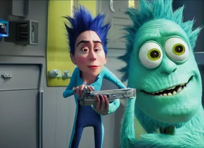 Image similar to film still of rick sanchez in the new scifi movie 4 k,,,,,,,,,,,,,,,,,,,,,,,,,,,,,,,,,,,,,,,,,,,,,,,, monsters inc