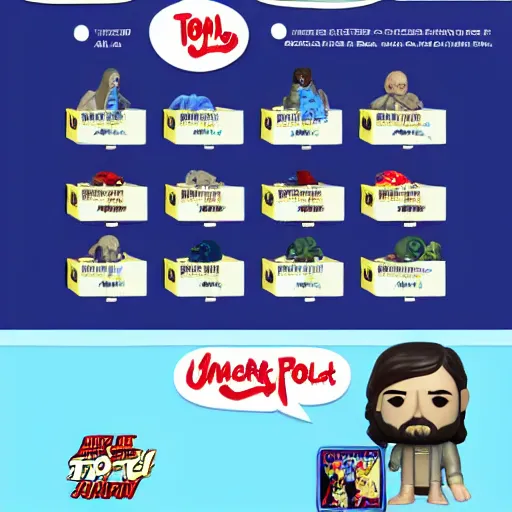 Prompt: jesus funko pop, infographic, toy blueprint