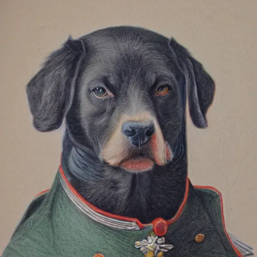 Image similar to Colored pencil art on paper of napoleon.