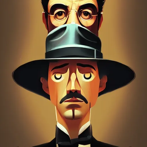 Image similar to face icon stylized minimalist the godfather, loftis, cory behance hd by jesper ejsing, by rhads, makoto shinkai and lois van baarle, ilya kuvshinov, rossdraws global illumination