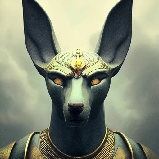 Image similar to portrait of anubis, intricate artwork, concept art, octane render, deviantart, cinematic, key art, hyperrealism, iridescent accents, portrait photograph, nikon 3 5 mm, photograph by greg rutkowski